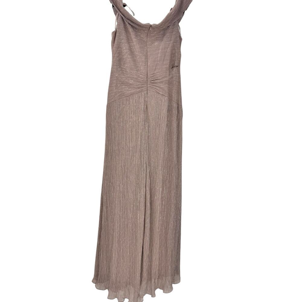 Xscape Ruffled Off-The-Shoulder Evening Sheath Gown Rose Pick Size 12 Petite NWT - Picture 4 of 12